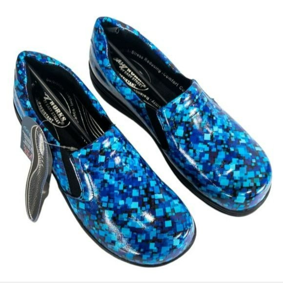 Easy Works Easy Street Bind Clogs Blue Spectral Print -7.5 - Picture 6 of 7
